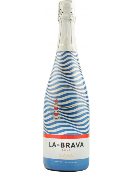 Купить Купить Вино игристое Cava Brut белое брют 0,75л La Brava
