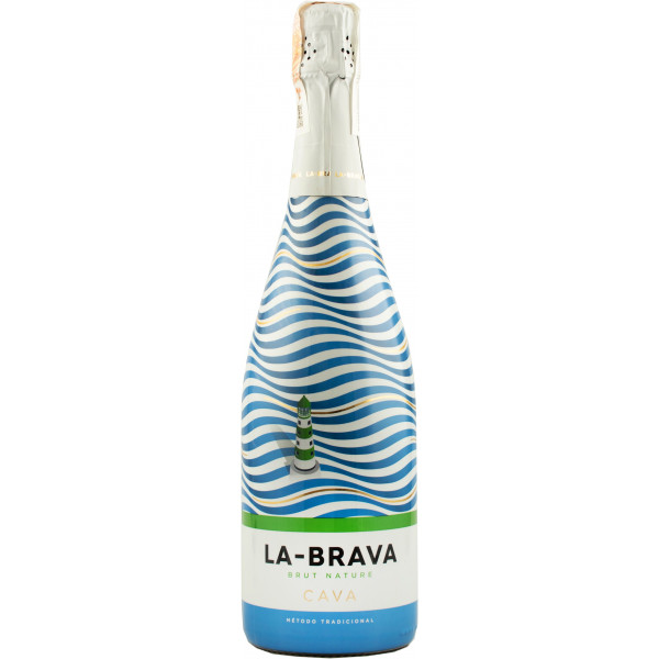 Купити Вино ігристе Cava Brut Nature біле брют Натюр 0,75л La Brava