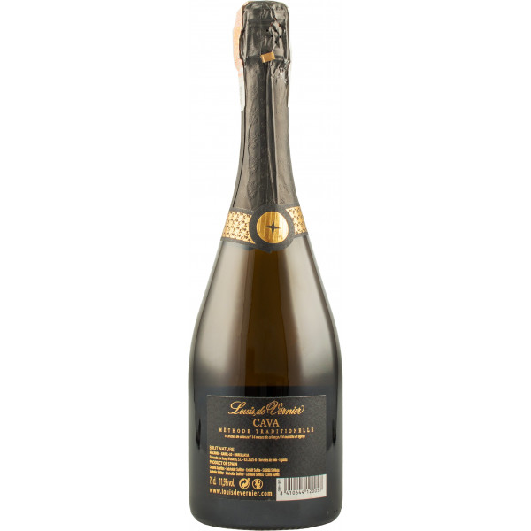 Купить Купить Вино игристое Cava Brut Nature белое брют натюр 0,75л Louis De Vernier