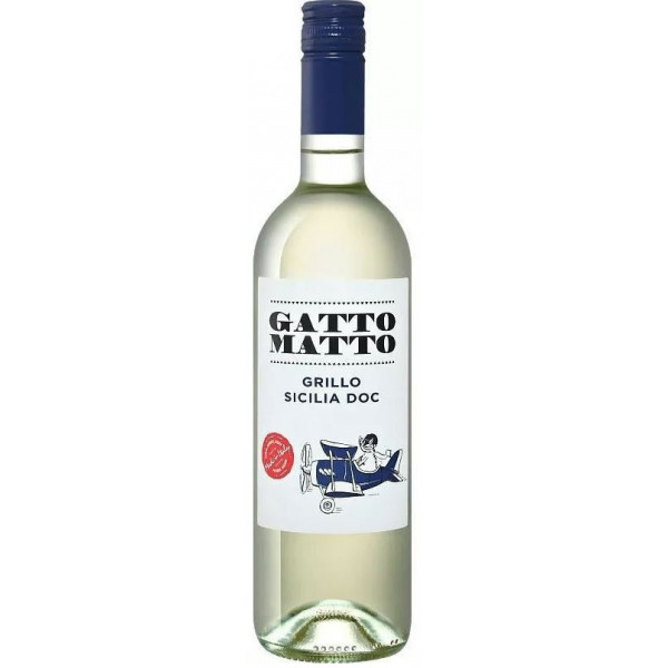 Купить Купить Вино Gatto Matto Grillo Sicilia DOC белое сухое 0,75л 11,5%