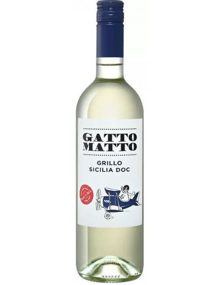 Купить Купить Вино Gatto Matto Grillo Sicilia DOC белое сухое 0,75л 11,5%