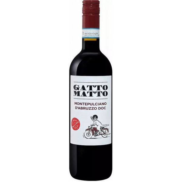 Купить Купить Вино Gatto Matto Montepulciano d\'Abruzo DOC красное сухое 0,75л 12,5%