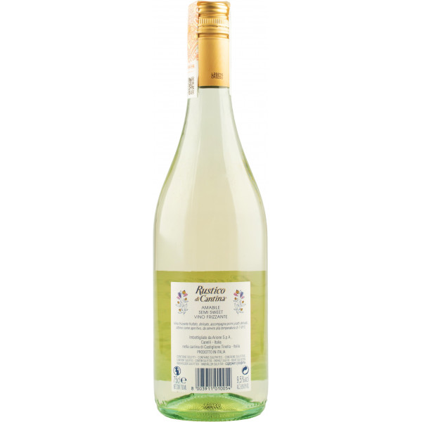 Купити Вино ігристе RUSTICO DI CANTINA BIANCO AMABILE frizzante біле напівсолодке 0,75л 9,5%