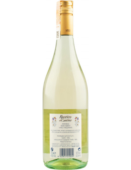 Купити Вино ігристе RUSTICO DI CANTINA BIANCO AMABILE frizzante біле напівсолодке 0,75л 9,5%