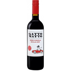 Купить Вино Gatto Matto Nero d\'Avola Sicilia DOC красное сухое 0,75л 12,5%