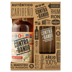 Купить Ром Contrabando 5 anos 0,7 38% коробка + бокал