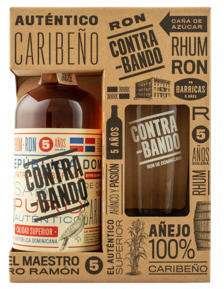 Купить Ром Contrabando 5 anos 0,7 38% коробка + бокал