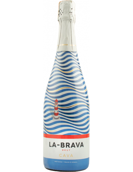Купить Вино игристое Cava Brut  белое брют 0,75л La Brava