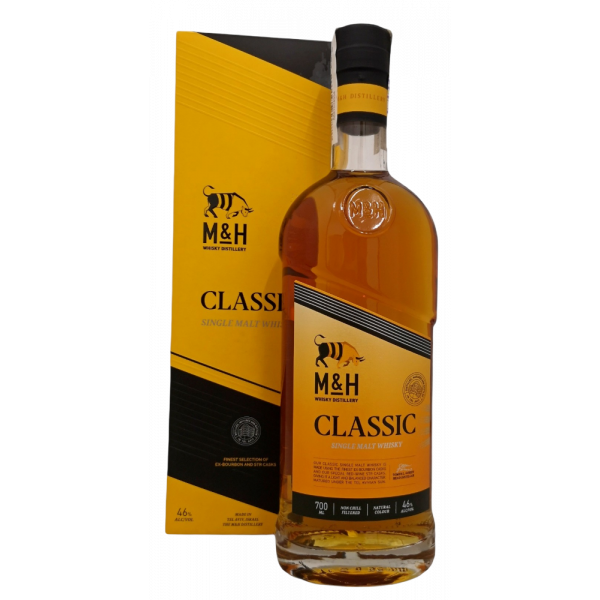 Купить Виски кошерный M&H Classic Sigle Malt 0,7л  коробка