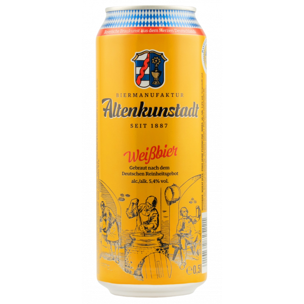 Купить Пиво пшеничное Beirmanufactur AKU Weissbier 0,5л  ж/б ABG