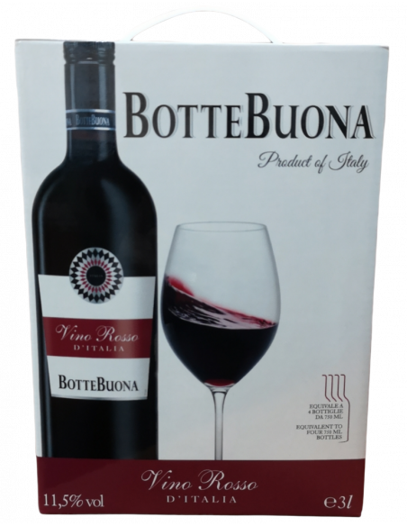 Купити Вино Vino Rosso D\'Italia червоне напівсухе 3л Botte Buona