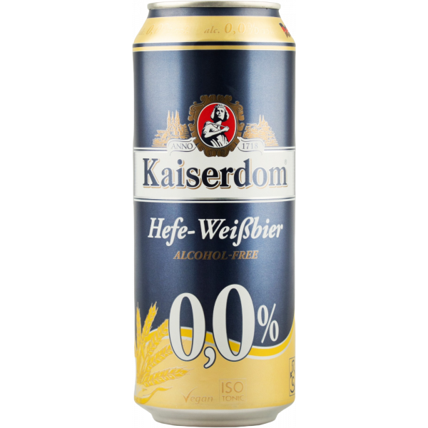 Купить Пиво безалкогольное Kaiserdom Hefe-Weisbier 0,5л ж/б