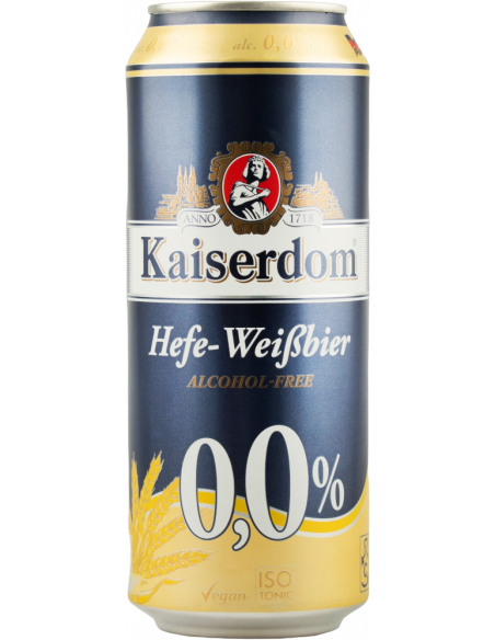 Купить Пиво безалкогольное Kaiserdom Hefe-Weisbier 0,5л ж/б