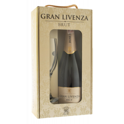 Купить Вино игристое Cava Gr.Livenza белое брют 0,75л 11,5%  +бокал Garcia Carrion