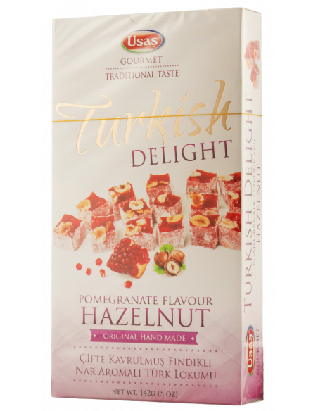 Купить Рахат-Лукум Turkish Delight Hazelnut & Pomegranate фундук и гранат 142г USAS