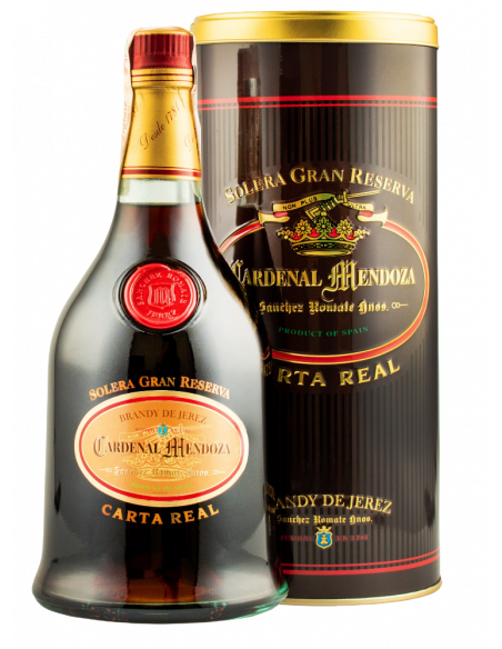 Купить Бренди Cardenal Mendoza Carta Real Gr.Reserva 30yo 0,7л 40% металлический тубус