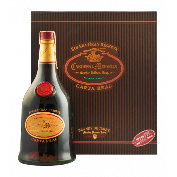 Купить Бренди Cardenal Mendoza Carta Real Gr.Reserva 30yo 0,7л+1бок 40% подарочная коробка