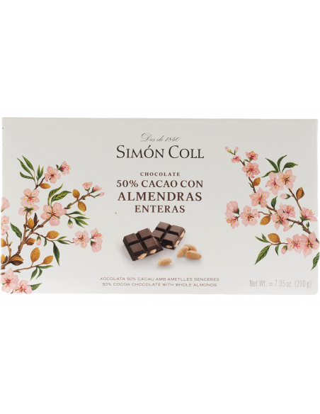 Купить Шоколад Y Almendras Enteras темный с миндалем 50% 200г Simon Coll