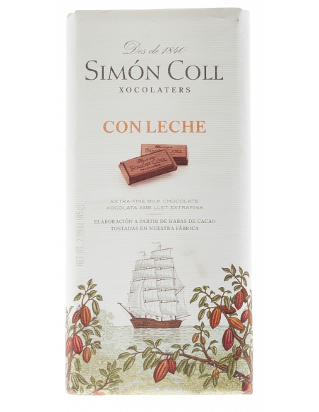 Купить Шоколад Con Leche молочный 85г Испания  Simon Coll
