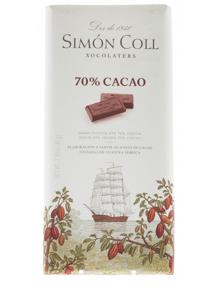 Купить Шоколад темный 70% 85г Испания Simon Coll