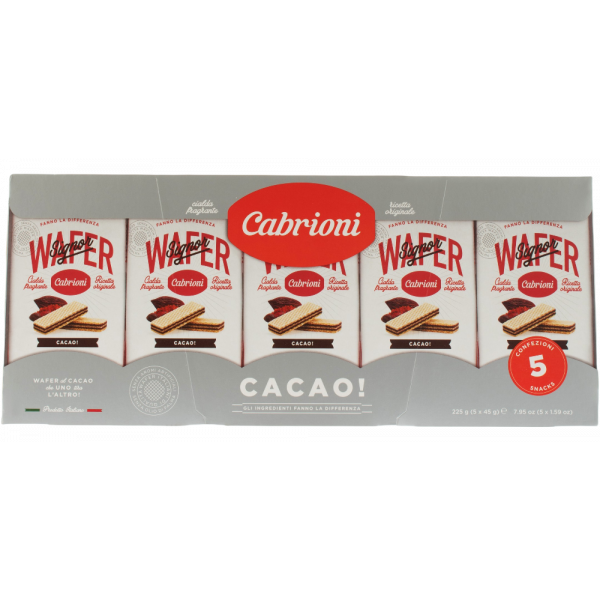 Купить Вафли с какао Wafers Cacao 5шт 45г Италия Cabrioni