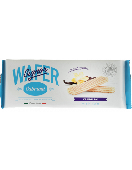 Купить Вафли с ванилью Wafers Piu Vaniglia 150г Италия Cabrioni