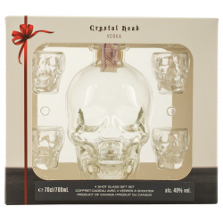 Купить Водка Crystal Head в коробке + 4 рюмки 0.7л