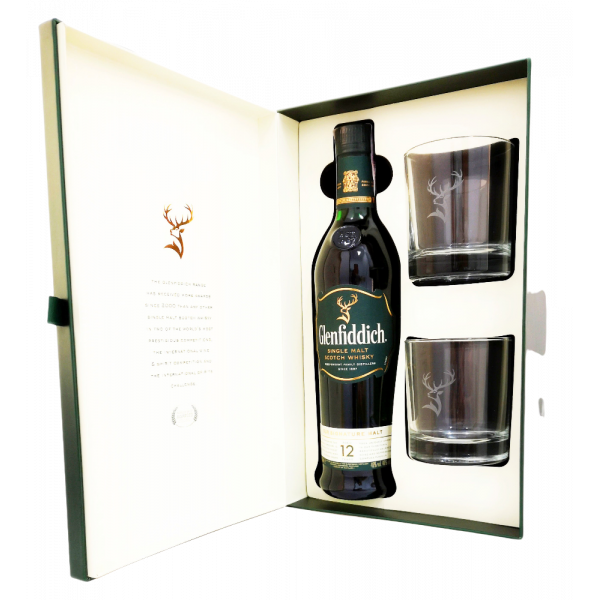 Купить Виски Glenfiddich 12yo Special Reserve 0,7л +2 бокала