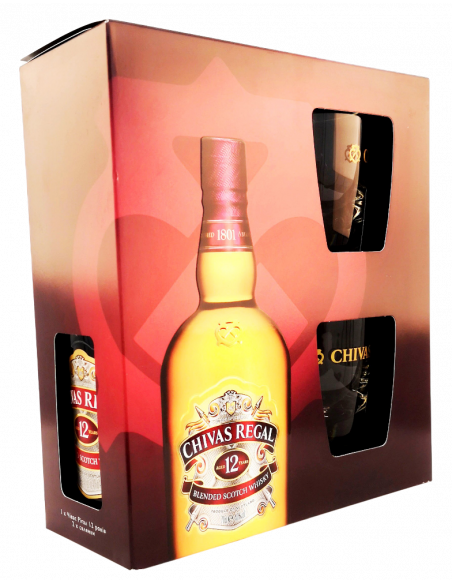 Купить Виски Chivas Regal 12yo 0,7л+2 стакана