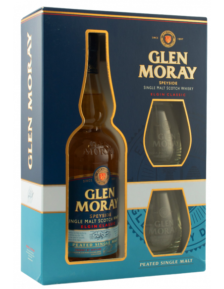 Купить Виски Glen Moray Peated Single Malt под. набор+2бокала
