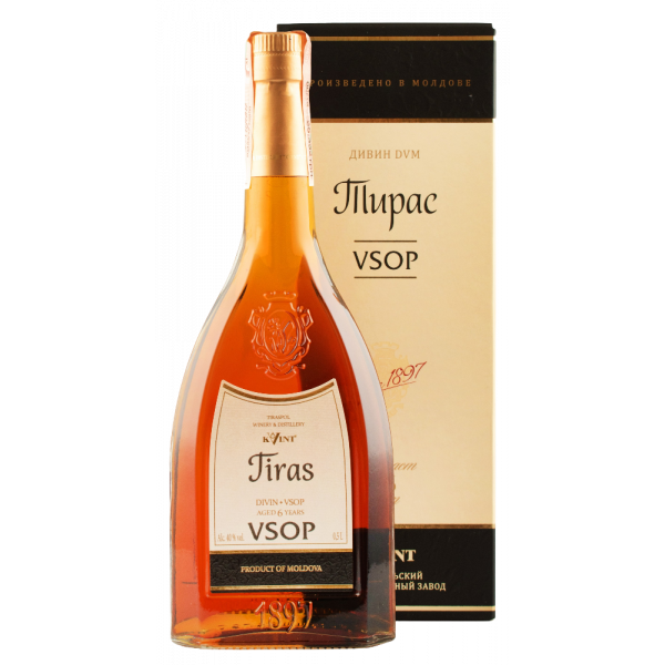 Купить Коньяк Тирас 6YO VSOP 0,5л в коробке Kvint