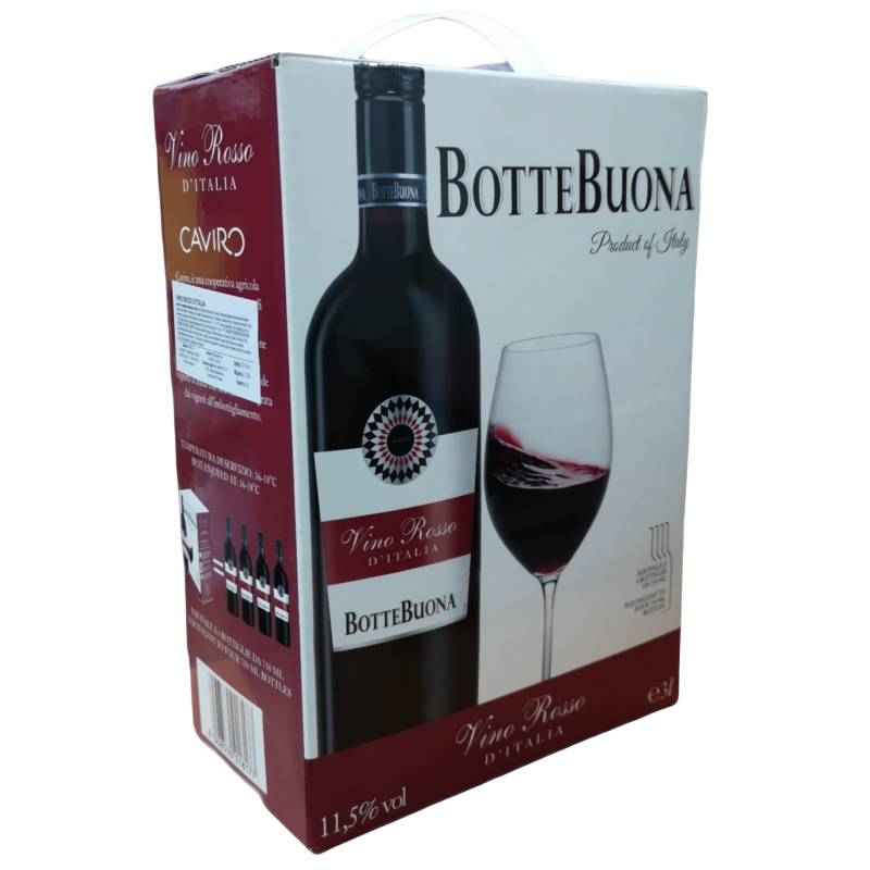 Купити Вино Vino Rosso D'Italia червоне напівсухе 3л Botte Buona