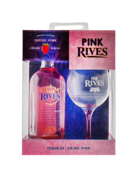 Купить Джин Pink Rives 0.7л в коробке+бокал