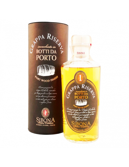Купить Граппа Riserva Botti Da Porto 0,5л  тубус Sibona