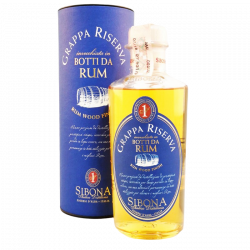 Купить Граппа Riserva Botti Da Rum 0,5л  тубус Sibona