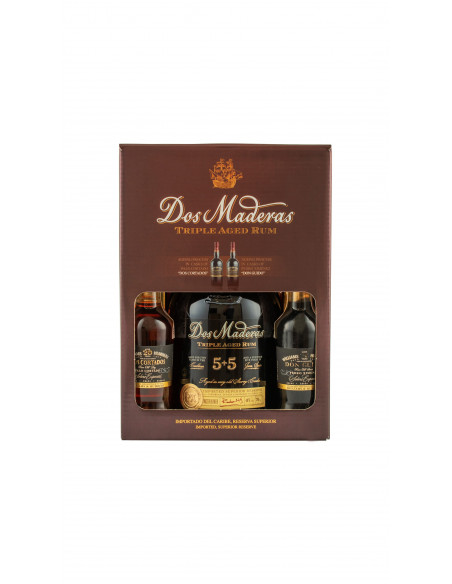 Купить Купить Набор Ром Dos Maderas 5+5 Pedro Ximenez Palo Cortado 0,7л 0,1л 0,1л коробка