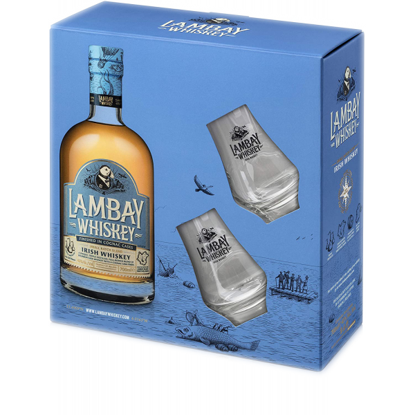 Купити Віскі Lambay Irish Blend 0,7л 40% коробка +2 келихи