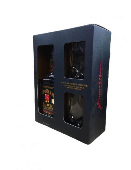Купити Бурбон Jim Beam Black 0,7л + 2 склянки