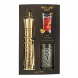 Горілка Roberto Cavalli Golden Edition 1л коробка + стакан