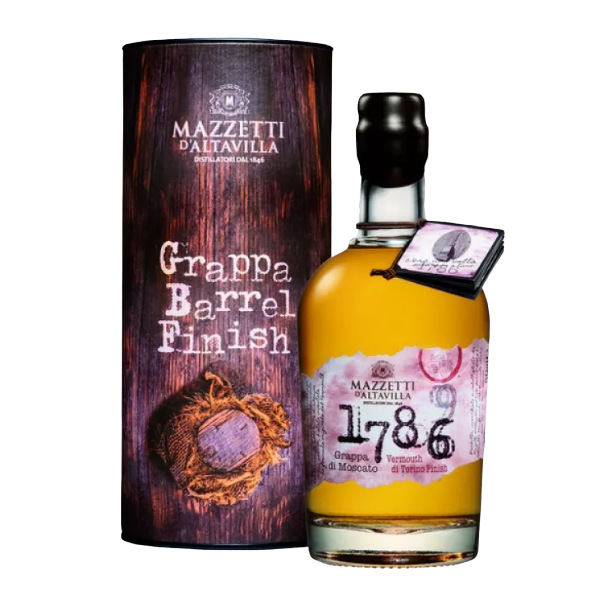 Купить Купить Grappa 1786 Moscato Vermouth finish 0,5л 43% тубус