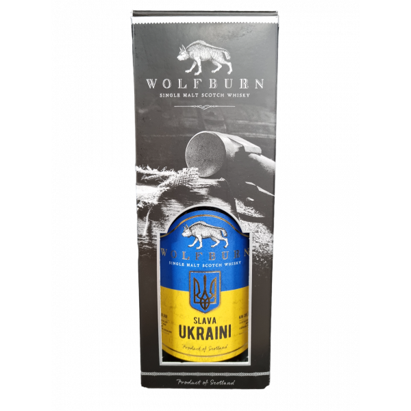 Купити Віскі Wolfburn SLAVA UKRAINI Single Malt 0,7л 46% коробка