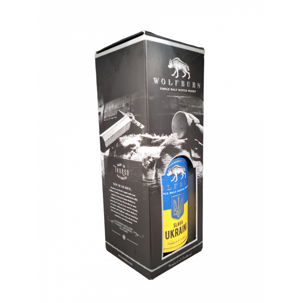 Купити Віскі Wolfburn SLAVA UKRAINI Single Malt 0,7л 46% коробка