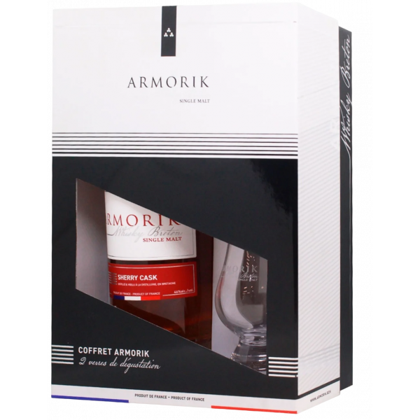 Купити Віскі Armorik Single Malt Sherry Cask кор+2бокала