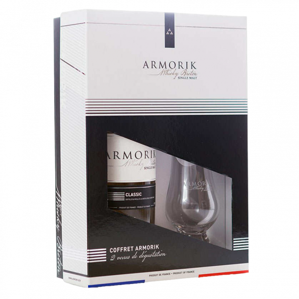 Купити Віскі Armorik Single Malt Classic кор+2бокала