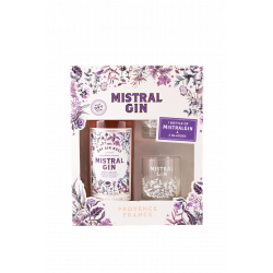 Купити Джин "Mistral Gin Dry" подарункова коробка +2 склянки