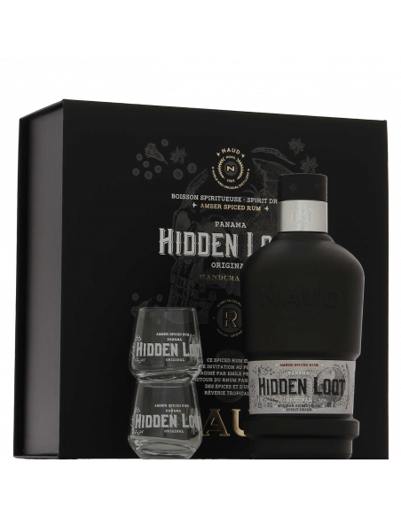 Купити Ром Ron Hidden Loot Original Naud подарункова коробка + 2 склянки