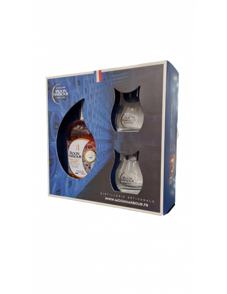 Купити Віскі Whisky Coffet Dock 1 La Rieussec подарункова коробка+2 стакана Moon Harbour