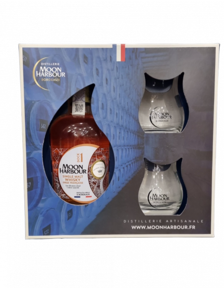Купити Віскі Whisky Coffet Dock 1 La Rieussec подарункова коробка+2 стакана Moon Harbour