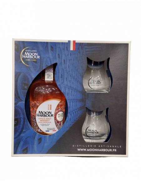 Купить Виски Whisky Coffet Dock 1 La Louviere подарочная коробка+2стакана Moon Harbour
