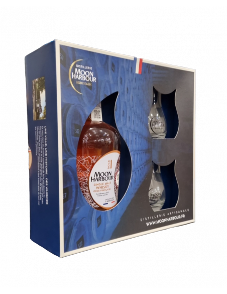 Купить Виски Whisky Coffet Dock 1 La Louviere подарочная коробка+2стакана Moon Harbour